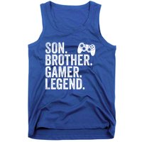 Funny Gaming Video Game Son Brother Gamer Legend Gift Tank Top