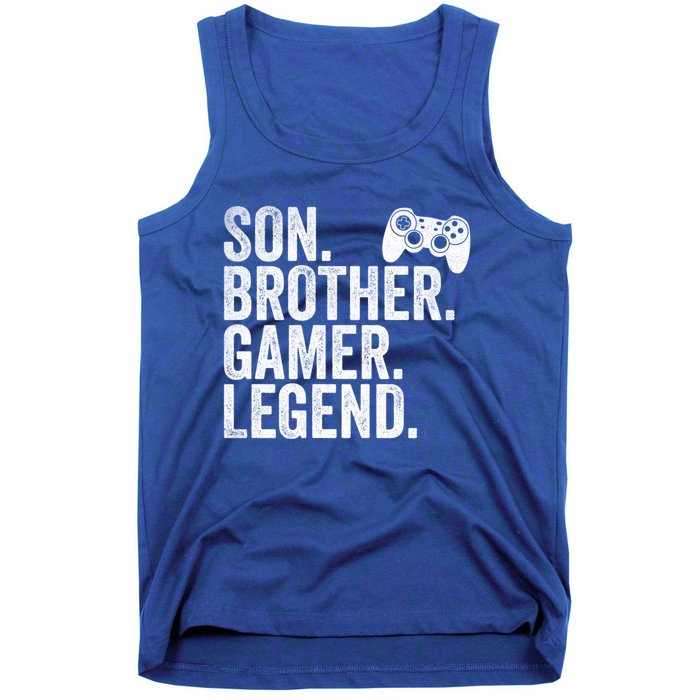 Funny Gaming Video Game Son Brother Gamer Legend Gift Tank Top