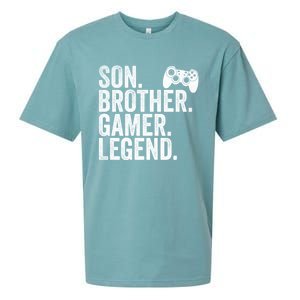 Funny Gaming Video Game Son Brother Gamer Legend Gift Sueded Cloud Jersey T-Shirt