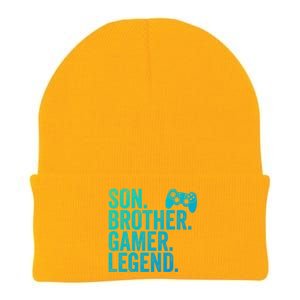 Funny Gaming Video Game Son Brother Gamer Legend Gift Knit Cap Winter Beanie