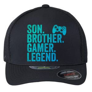 Funny Gaming Video Game Son Brother Gamer Legend Gift Flexfit Unipanel Trucker Cap