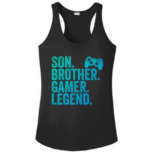 Funny Gaming Video Game Son Brother Gamer Legend Gift Ladies PosiCharge Competitor Racerback Tank