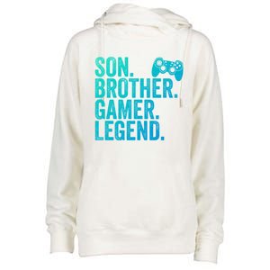 Funny Gaming Video Game Son Brother Gamer Legend Gift Womens Funnel Neck Pullover Hood