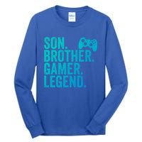 Funny Gaming Video Game Son Brother Gamer Legend Gift Tall Long Sleeve T-Shirt