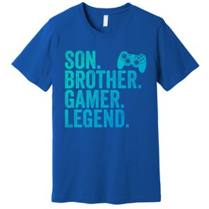 Funny Gaming Video Game Son Brother Gamer Legend Gift Premium T-Shirt