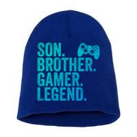 Funny Gaming Video Game Son Brother Gamer Legend Gift Short Acrylic Beanie