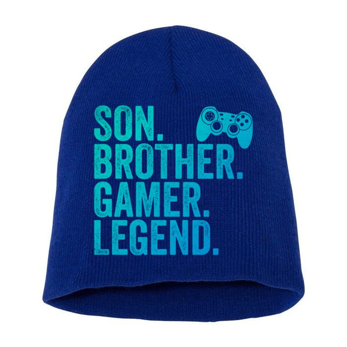 Funny Gaming Video Game Son Brother Gamer Legend Gift Short Acrylic Beanie