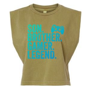 Funny Gaming Video Game Son Brother Gamer Legend Gift Garment-Dyed Women's Muscle Tee