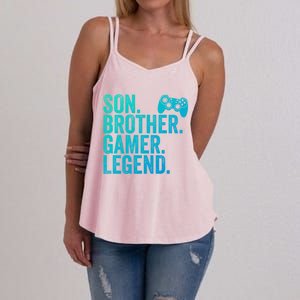 Funny Gaming Video Game Son Brother Gamer Legend Gift Women's Strappy Tank