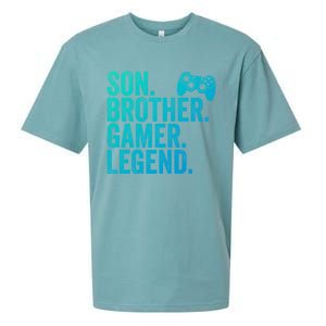 Funny Gaming Video Game Son Brother Gamer Legend Gift Sueded Cloud Jersey T-Shirt