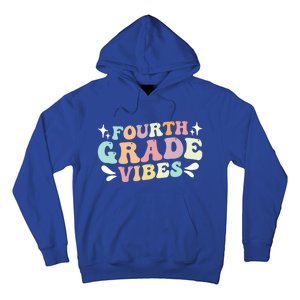 Fourth Grade Vibes Retro Teacher Students Cute Gift Hoodie