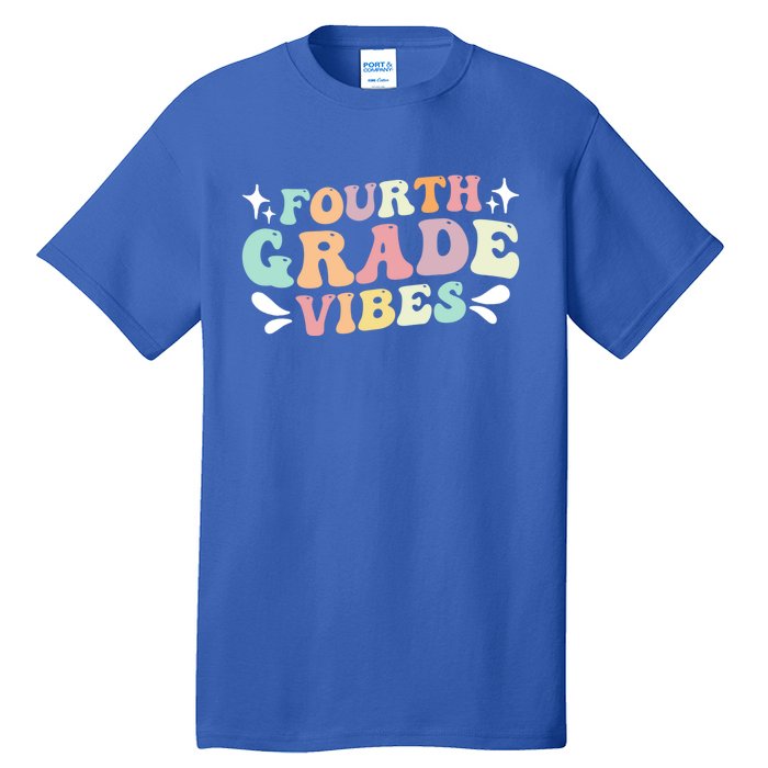 Fourth Grade Vibes Retro Teacher Students Cute Gift Tall T-Shirt