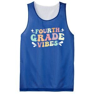 Fourth Grade Vibes Retro Teacher Students Cute Gift Mesh Reversible Basketball Jersey Tank