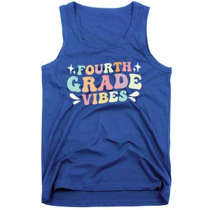 Fourth Grade Vibes Retro Teacher Students Cute Gift Tank Top