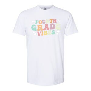 Fourth Grade Vibes Retro Teacher Students Cute Gift Softstyle CVC T-Shirt