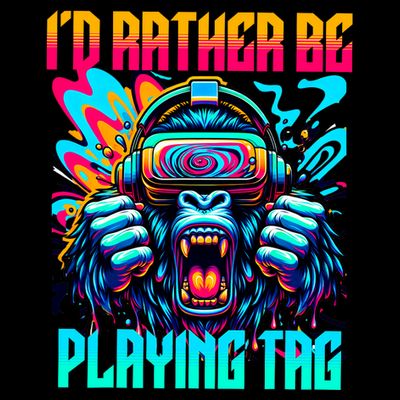 Funny Gorilla Vr Gamer Video Gamer Gaming T-Shirt