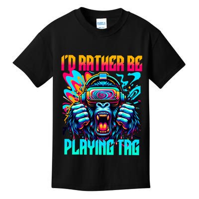 Funny Gorilla Vr Gamer Video Gamer Gaming Kids T-Shirt
