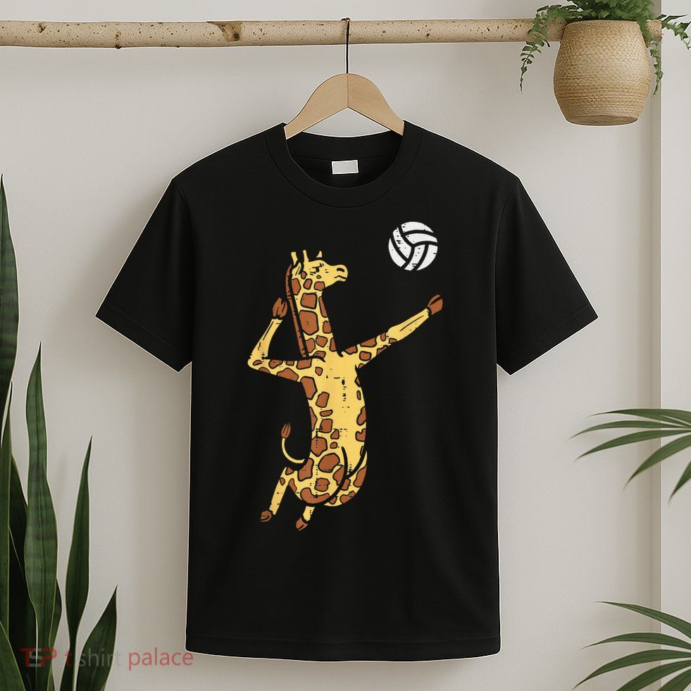 funny Giraffe Volleyball Spike Serve Player Spiker T-Shirt