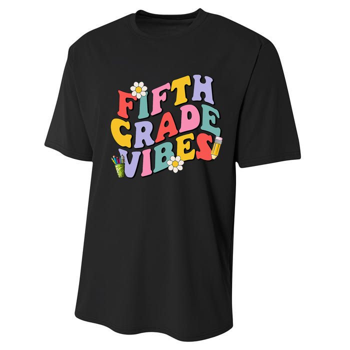 Fifth Grade Vibes Back To School 5th Grade Team 1st Day Performance Sprint T-Shirt