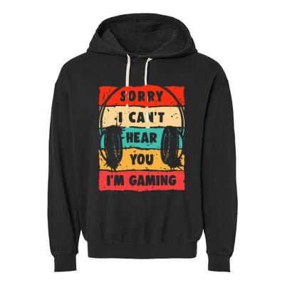 Funny Gamer Video Gaming Garment-Dyed Fleece Hoodie