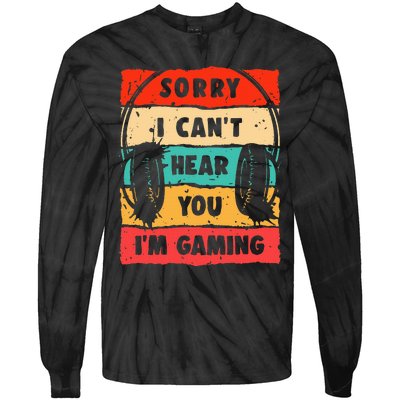 Funny Gamer Video Gaming Tie-Dye Long Sleeve Shirt