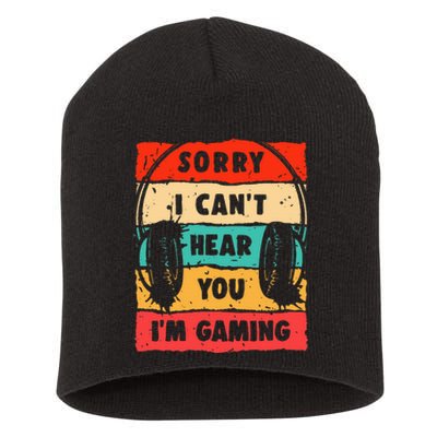 Funny Gamer Video Gaming Short Acrylic Beanie