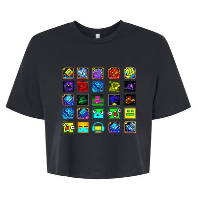 Full Geometry Video Game Gifts Funny Graphic Birthday Gifts Bella+Canvas Jersey Crop Tee