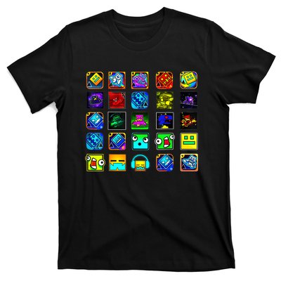 Full Geometry Video Game Gifts Funny Graphic Birthday Gifts T-Shirt