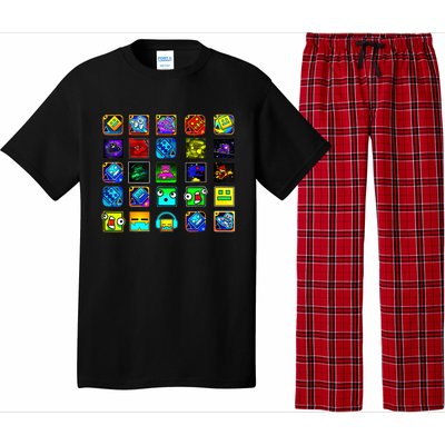 Full Geometry Video Game Gifts Funny Graphic Birthday Gifts Pajama Set