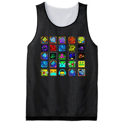 Full Geometry Video Game Gifts Funny Graphic Birthday Gifts Mesh Reversible Basketball Jersey Tank