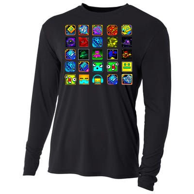 Full Geometry Video Game Gifts Funny Graphic Birthday Gifts Cooling Performance Long Sleeve Crew