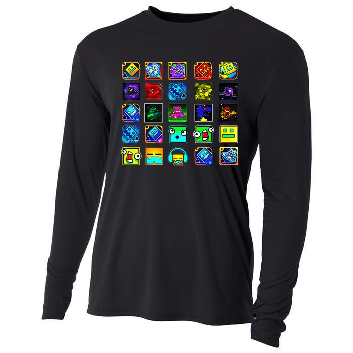 Full Geometry Video Game Gifts Funny Graphic Birthday Gifts Cooling Performance Long Sleeve Crew