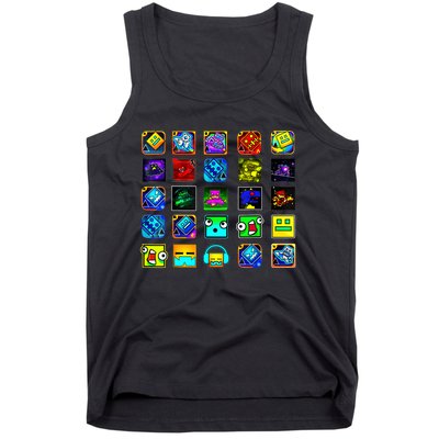 Full Geometry Video Game Gifts Funny Graphic Birthday Gifts Tank Top