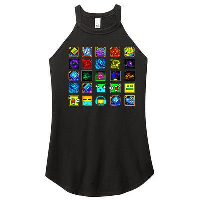 Full Geometry Video Game Gifts Funny Graphic Birthday Gifts Women’s Perfect Tri Rocker Tank