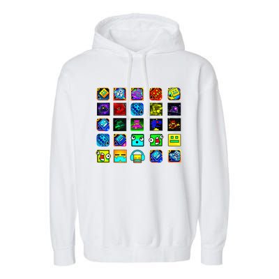 Full Geometry Video Game Gifts Funny Graphic Birthday Gifts Garment-Dyed Fleece Hoodie