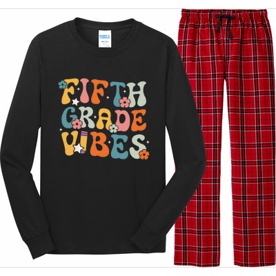 Fifth Grade Vibes Back To School Retro 5th Grade Teachers Long Sleeve Pajama Set