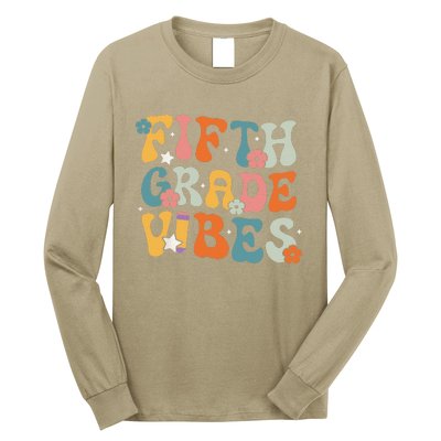 Fifth Grade Vibes Back To School Retro 5th Grade Teachers Long Sleeve Shirt