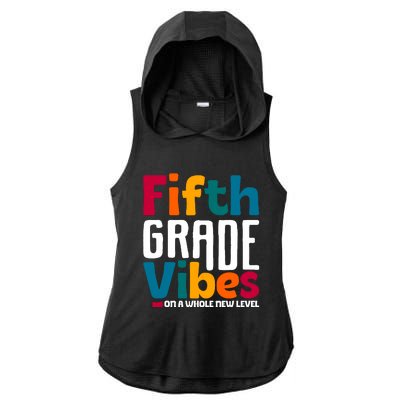 Fifth Grade Vibes Vintage 1st Day Of School Team 5th Grade Ladies PosiCharge Tri-Blend Wicking Draft Hoodie Tank