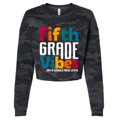 Fifth Grade Vibes Vintage 1st Day Of School Team 5th Grade Cropped Pullover Crew