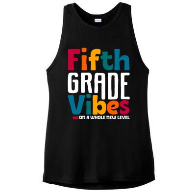 Fifth Grade Vibes Vintage 1st Day Of School Team 5th Grade Ladies PosiCharge Tri-Blend Wicking Tank