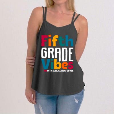 Fifth Grade Vibes Vintage 1st Day Of School Team 5th Grade Women's Strappy Tank