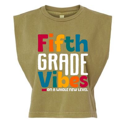 Fifth Grade Vibes Vintage 1st Day Of School Team 5th Grade Garment-Dyed Women's Muscle Tee