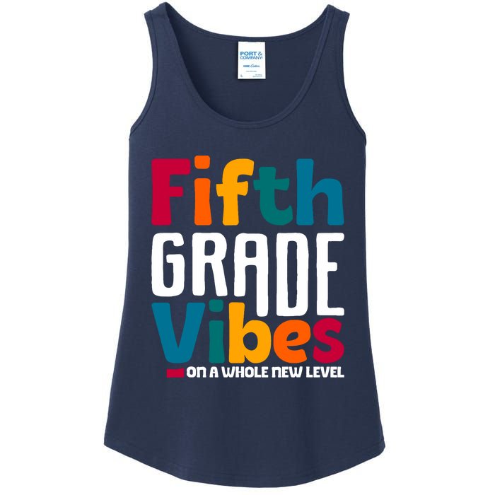 Fifth Grade Vibes Vintage 1st Day Of School Team 5th Grade Ladies Essential Tank