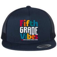 Fifth Grade Vibes Vintage 1st Day Of School Team 5th Grade Flat Bill Trucker Hat