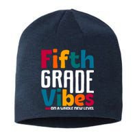 Fifth Grade Vibes Vintage 1st Day Of School Team 5th Grade Sustainable Beanie