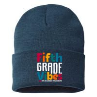 Fifth Grade Vibes Vintage 1st Day Of School Team 5th Grade Sustainable Knit Beanie