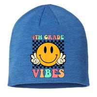 Fourth Grade Vibes 4Th Grade 1St Day Of School Teacher Cool Gift Sustainable Beanie