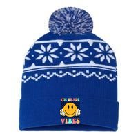 Fourth Grade Vibes 4Th Grade 1St Day Of School Teacher Cool Gift USA-Made Snowflake Beanie