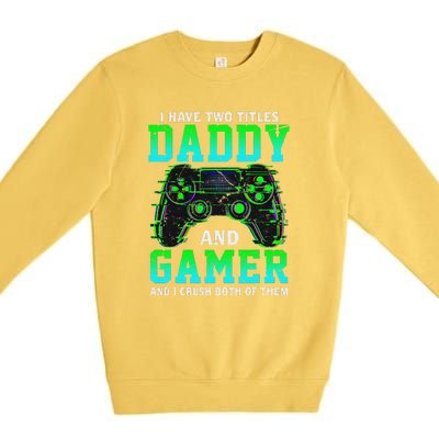 Funny Gamer Vintage Video Games Gaming Gift Premium Crewneck Sweatshirt