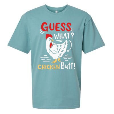 Funny Guess What Chicken Joke Sueded Cloud Jersey T-Shirt